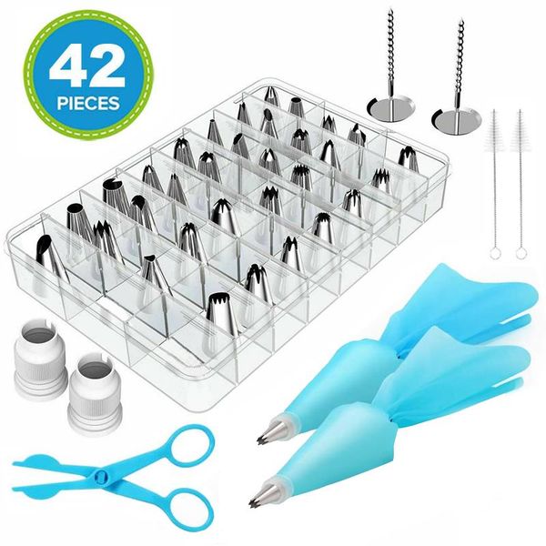 New DIY 42pcs Cake Decorating Tools Kits Nozzle Tips Set Dough Scrapers Piping Needles Icing Bag Cupcake Making
New DIY 42pcs Cake Decorating Tools Kits Nozzle Tips Set Dough Scrapers Piping Needles Icing Bag Cupcake Making
