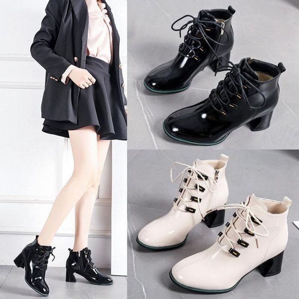pu leather thick high heels shoes for women boots 2020 fashion solid black spring autumn waterproof ankle boots women shoes
pu leather thick high heels shoes for women boots 2020 fashion solid black spring autumn waterproof ankle boots women shoes