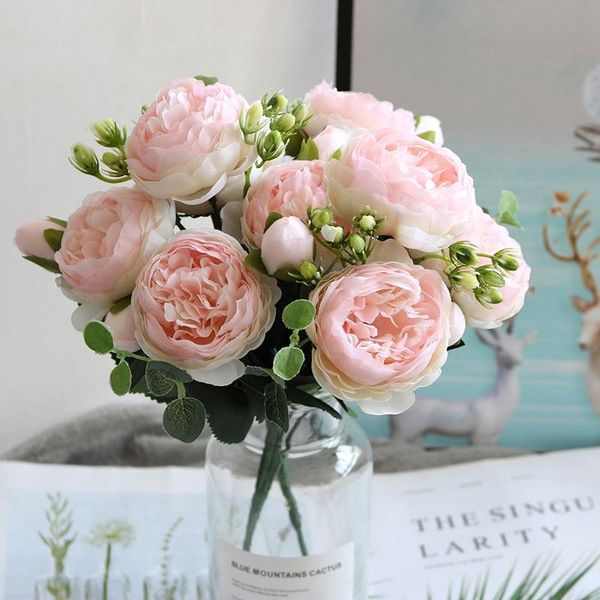 decorative flowers & wreaths 6 bundles 5 big heads artificial for bouquet wedding decor simulation rose peony fake bride flores
decorative flowers & wreaths 6 bundles 5 big heads artificial for bouquet wedding decor simulation rose peony fake bride flores