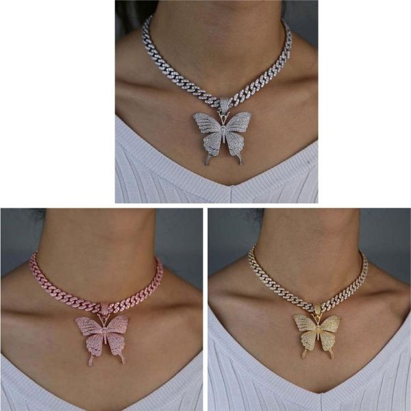 butterfly pendant cuban chain cubic charm tennis chain necklace fashion jewelry f3md, Silver
butterfly pendant cuban chain cubic charm tennis chain necklace fashion jewelry f3md, Silver