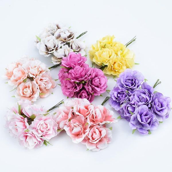 decorative flowers & wreaths 6pcs artificial plants fake floristics diy vases for home decoration silk roses bouquet bridal accessories clea
decorative flowers & wreaths 6pcs artificial plants fake floristics diy vases for home decoration silk roses bouquet bridal accessories clea