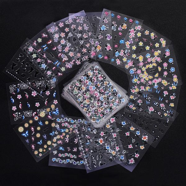 50 sheet/set mixed colors different models nail sticker 3d water transfer flower nail art stickers decals decoration, Black
50 sheet/set mixed colors different models nail sticker 3d water transfer flower nail art stickers decals decoration, Black