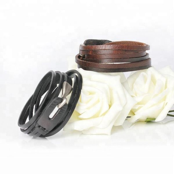 bracelet manufacturer new design men fashion vintage leather bracelet classic punk style multi-layer handmade hook qylbmt 
bracelet manufacturer new design men fashion vintage leather bracelet classic punk style multi-layer handmade hook qylbmt