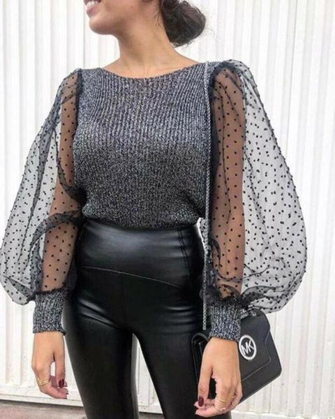 women fashion puff sleeve pullover sweater blouse loose jumper ribbed shirt, White
women fashion puff sleeve pullover sweater blouse loose jumper ribbed shirt, White