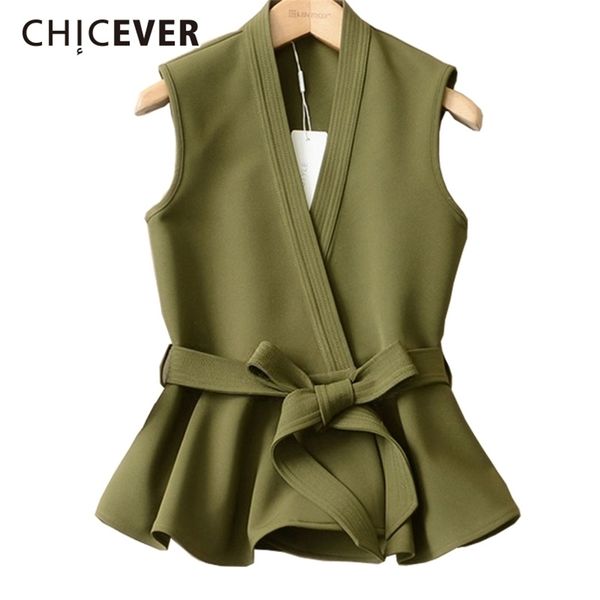 chicever autumn waistcoat for women female vest lace up ruffles slim sleeveless plus size women's vest coat fashion korean 201031, Black;white
chicever autumn waistcoat for women female vest lace up ruffles slim sleeveless plus size women's vest coat fashion korean 201031, Black;white