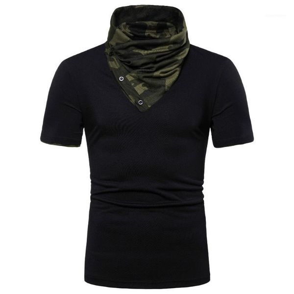 short sleeve mens designer teenager fashion tees mens camouflage fake two pieces tshirt hooded high collar, White;black
short sleeve mens designer teenager fashion tees mens camouflage fake two pieces tshirt hooded high collar, White;black