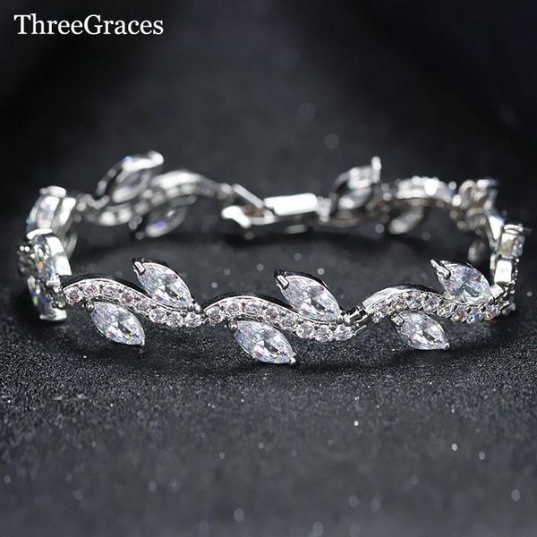 threegraces classic design leaf shape setting cubic zirconia crystal fashion women strand tennis bracelet jewelry br110, Golden;silver
threegraces classic design leaf shape setting cubic zirconia crystal fashion women strand tennis bracelet jewelry br110, Golden;silver