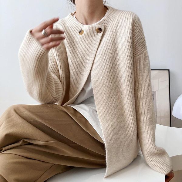 women's knits & tees 2021 korean sweater cardigan design loose lazy knitwear coat woman plus size winter clothes for women, White
women's knits & tees 2021 korean sweater cardigan design loose lazy knitwear coat woman plus size winter clothes for women, White