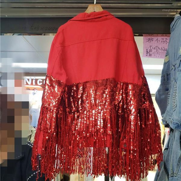 ren denim coat womans 2020 spring new single buckle have sequines tassel black / white jeans jacket women's basic denim jacketz1, Black;brown
ren denim coat womans 2020 spring new single buckle have sequines tassel black / white jeans jacket women's basic denim jacketz1, Black;brown