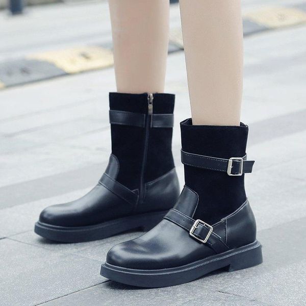 boots women ankle autumn female casual shoes woman flat fashion platform round toe buckle strap solid comfortable 20211, Black
boots women ankle autumn female casual shoes woman flat fashion platform round toe buckle strap solid comfortable 20211, Black