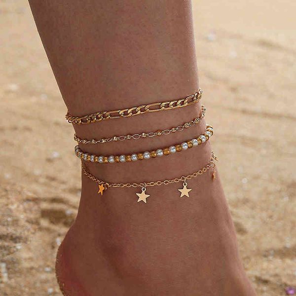 tocona 4pcs/sets colorful beaded anklets for women new trendy star tassel barefoot sandals feet chain boho jewelry 15679, Red;blue
tocona 4pcs/sets colorful beaded anklets for women new trendy star tassel barefoot sandals feet chain boho jewelry 15679, Red;blue