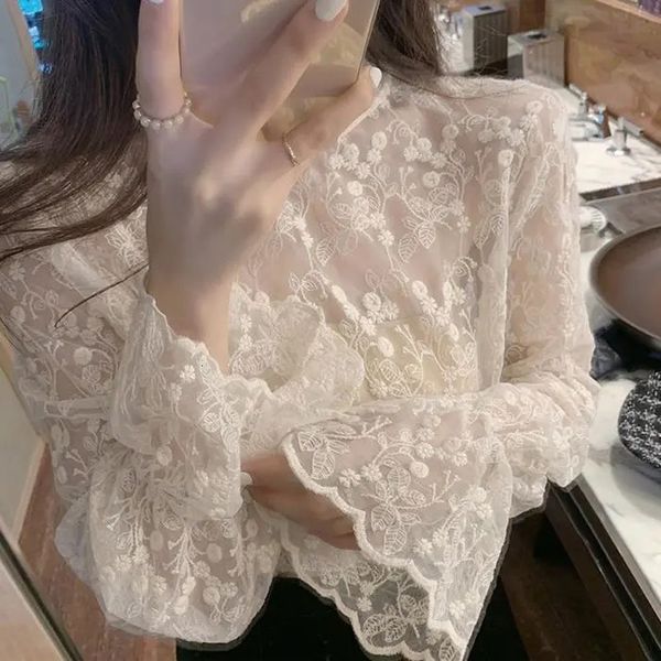 2021 new out sleek lace blouse collar women high street shirts long autumn sweaters winter bottom zcnj, White
2021 new out sleek lace blouse collar women high street shirts long autumn sweaters winter bottom zcnj, White