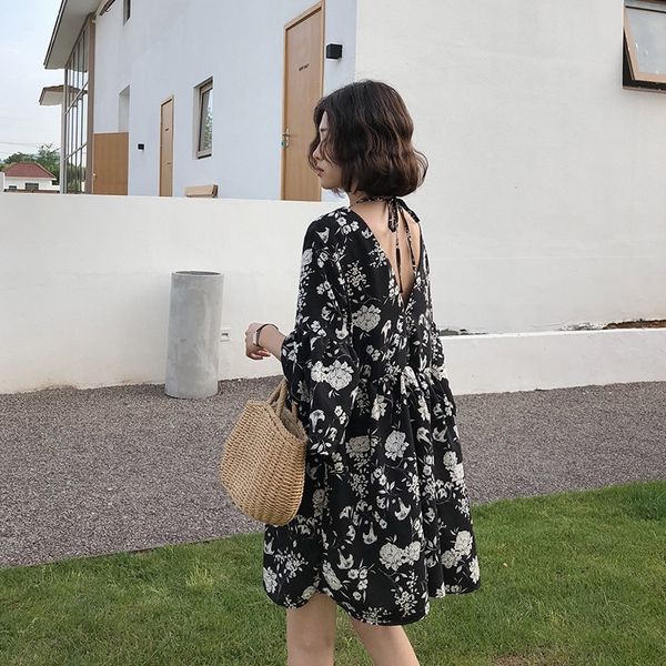 yx366 meat mm tibetan fat reduced belly floral loose oversized summer new cover age v-neck short sleeve dress dress lace up mid skirt qc356, Black;gray
yx366 meat mm tibetan fat reduced belly floral loose oversized summer new cover age v-neck short sleeve dress dress lace up mid skirt qc356, Black;gray
