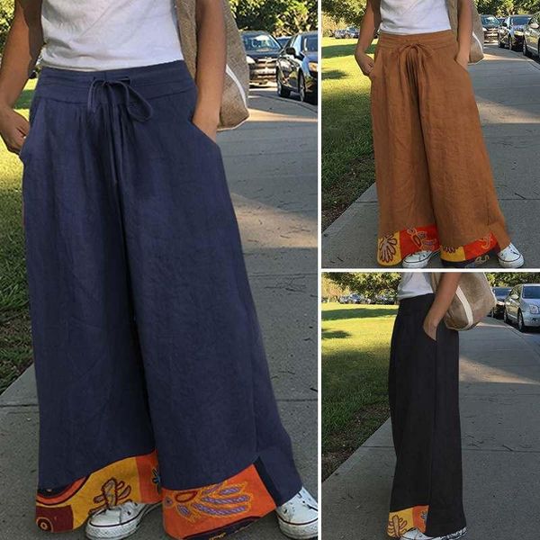 long pants celmia women 2020 autumn elastic high waist wide leg pantalon femme vinatge casual loose linen trousers oversized 71, Black;white
long pants celmia women 2020 autumn elastic high waist wide leg pantalon femme vinatge casual loose linen trousers oversized 71, Black;white