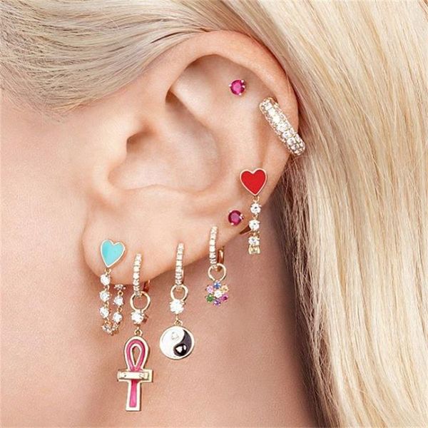 lover girlfriend gift romantic cz link chain red enamel heart long chain earring luxury gorgeous women jewelry, Golden;silver
lover girlfriend gift romantic cz link chain red enamel heart long chain earring luxury gorgeous women jewelry, Golden;silver
