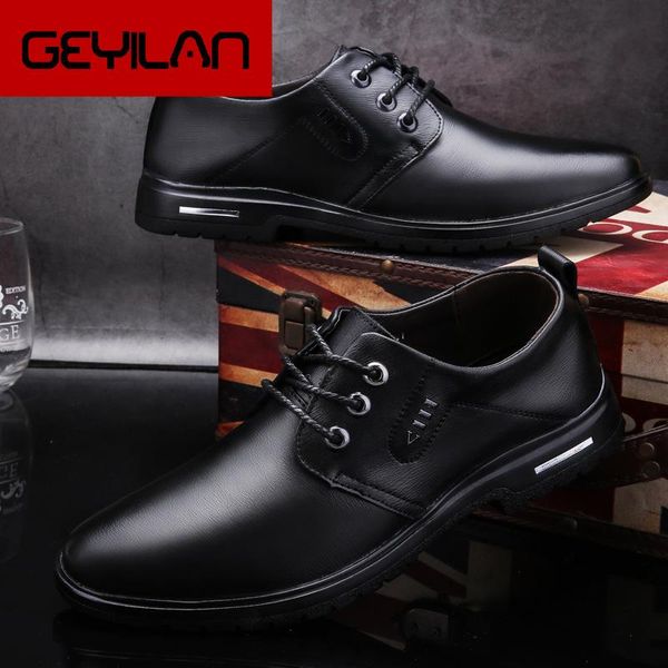 leather shoes2020 spring and autumn new business dress men leather shoes luxury men shoes man 996, Black
