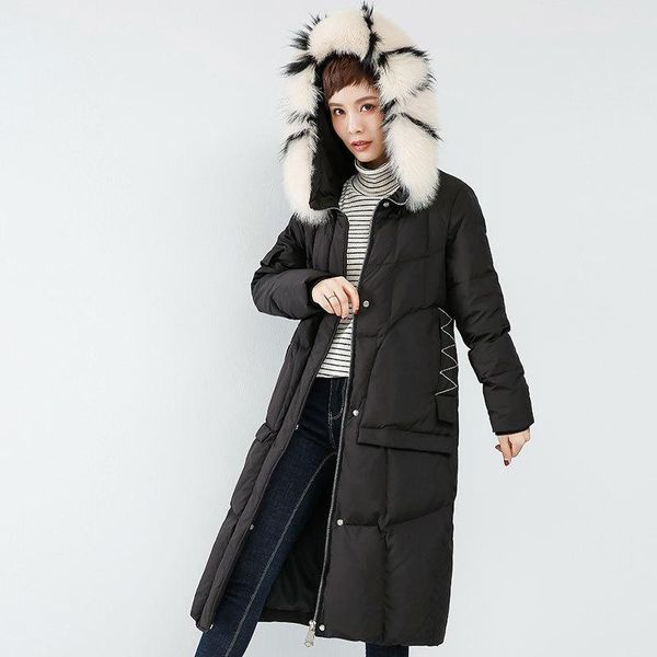 women's down & parkas white long winter duck coat big fur collar warm korean puffer jacket 2021 wf1y0020y kj4701, Black
women's down & parkas white long winter duck coat big fur collar warm korean puffer jacket 2021 wf1y0020y kj4701, Black
