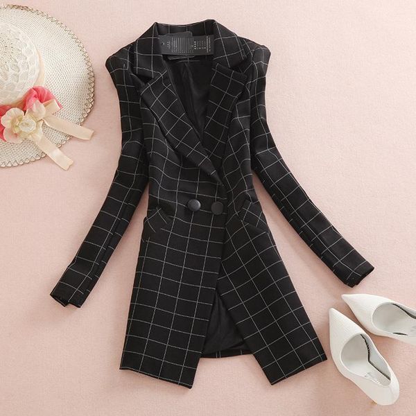 2020 autumn new women's small suit jacket long section slim slimming fashion casual large size lattice women blazer plus size, White;black
2020 autumn new women's small suit jacket long section slim slimming fashion casual large size lattice women blazer plus size, White;black