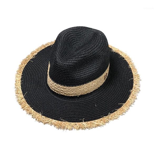 elegant england summer wide beach straw hat sun protection uv hat sun beach woven jazz cap black1, Blue;gray
elegant england summer wide beach straw hat sun protection uv hat sun beach woven jazz cap black1, Blue;gray