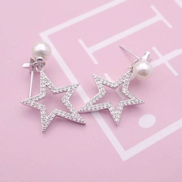 hengsheng s925 silver cross-border one product dropshipping star korean style fashion simple pearl zircon ear studs womens earrings, Golden
hengsheng s925 silver cross-border one product dropshipping star korean style fashion simple pearl zircon ear studs womens earrings, Golden