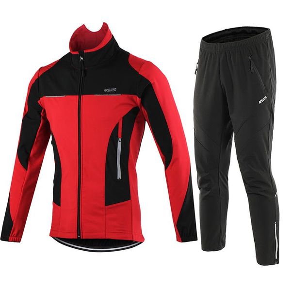 arsuxeo reflective autumn winter men cycling jacket set windproof waterproof thermal bike clothing bicycle wind jacket mtb pants, Black;red
arsuxeo reflective autumn winter men cycling jacket set windproof waterproof thermal bike clothing bicycle wind jacket mtb pants, Black;red