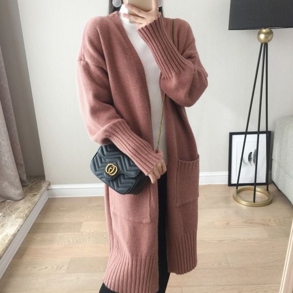 long knitted cardigan autumn and winter net red over sweater jacket the knee lazy style korean new fashion loose sweater jacket woman hcjfk, White;black
long knitted cardigan autumn and winter net red over sweater jacket the knee lazy style korean new fashion loose sweater jacket woman hcjfk, White;black