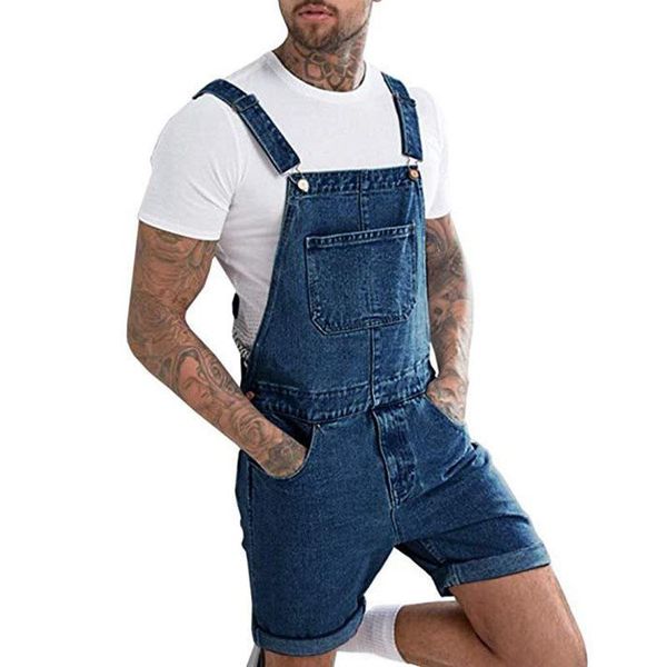 mens bib denim overall shorts jean romper casual workout summer button jumpsuit, Blue
mens bib denim overall shorts jean romper casual workout summer button jumpsuit, Blue