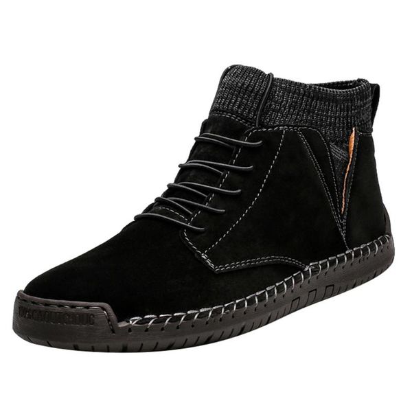 sagace retro martin boots men's casual breathable socks locomotive anti-skiing boots tide men's combat suede tooling shoes, Black
sagace retro martin boots men's casual breathable socks locomotive anti-skiing boots tide men's combat suede tooling shoes, Black