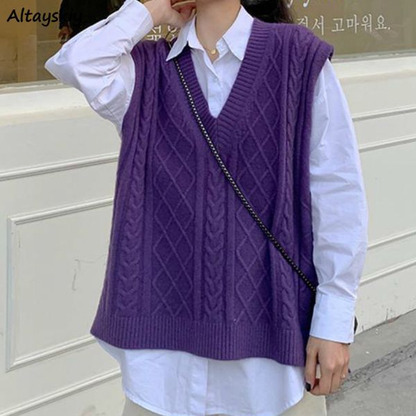 vests women v-neck solid purple v-neck simple twisted knitted loose ulzzang bf selling all-match spring outwear fashion warm, Black;white
vests women v-neck solid purple v-neck simple twisted knitted loose ulzzang bf selling all-match spring outwear fashion warm, Black;white