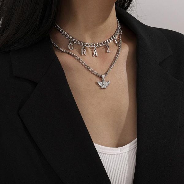 заявление hc colulsy chain metal английский алфавит crazy angel cleance ожерелье панк 2 слой цепь колье колье женщины колье, Silver
заявление hc colulsy chain metal английский алфавит crazy angel cleance ожерелье панк 2 слой цепь колье колье женщины колье, Silver