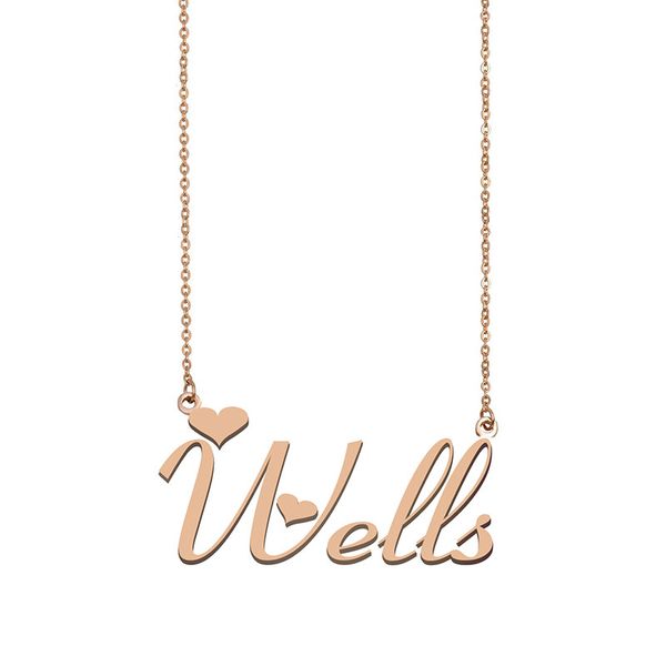 Wells Name Necklace Custom Nameplate Pendant for Women Girls Birthday Gift Kids Best Friends Jewelry 18k Gold Plated Stainless Steel, Silver
Wells Name Necklace Custom Nameplate Pendant for Women Girls Birthday Gift Kids Best Friends Jewelry 18k Gold Plated Stainless Steel, Silver