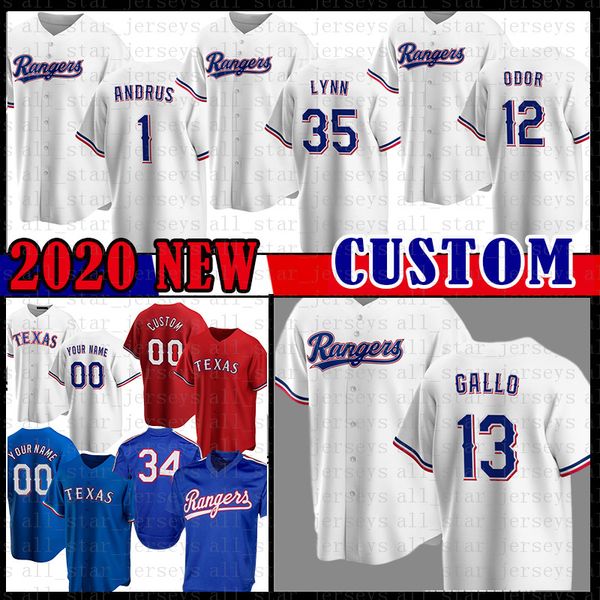 texas custom 1 elvis andrus baseball jersey 13 joey gallo 34 nolan ryan 7 ivan rodriguez 3 delino deshields 12 rougned odor 30 nomar mazara, Blue;black
texas custom 1 elvis andrus baseball jersey 13 joey gallo 34 nolan ryan 7 ivan rodriguez 3 delino deshields 12 rougned odor 30 nomar mazara, Blue;black