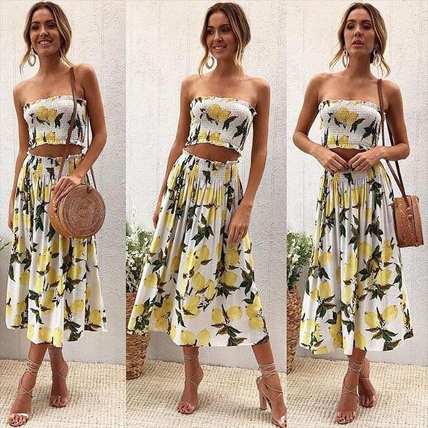 women fold print 2 piece set summer for female women tube crop two piece set skirt backless two, Gray
women fold print 2 piece set summer for female women tube crop two piece set skirt backless two, Gray
