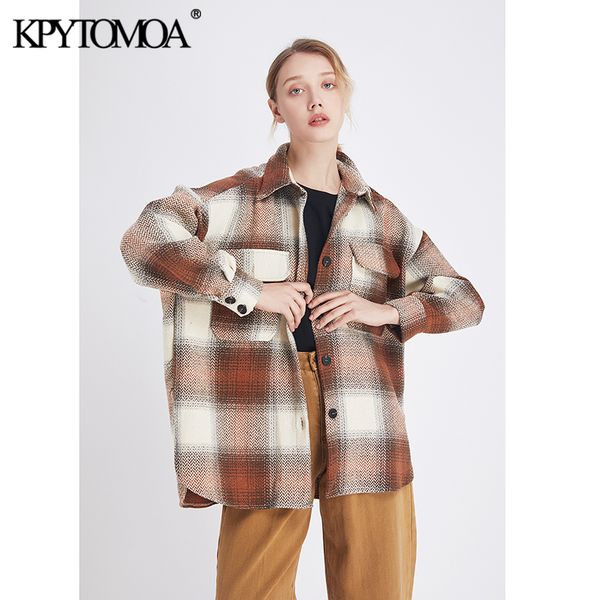vintage stylish pockets oversized plaid jacket coat women 2020 fashion lapel collar long sleeve loose female outerwear chic 1015, Black;brown
vintage stylish pockets oversized plaid jacket coat women 2020 fashion lapel collar long sleeve loose female outerwear chic 1015, Black;brown