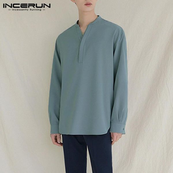 incerun leisure solid color shirts mens long sleeve v neck camisa elegant dress shirt man korean chemise hombre blusas s-5xl 7, White;black
incerun leisure solid color shirts mens long sleeve v neck camisa elegant dress shirt man korean chemise hombre blusas s-5xl 7, White;black