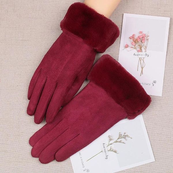 five fingers gloves korea' female plus velvet thick suede leather touch screen driving winter plush wrist sport cycling warm mittens j, Blue;gray
five fingers gloves korea' female plus velvet thick suede leather touch screen driving winter plush wrist sport cycling warm mittens j, Blue;gray