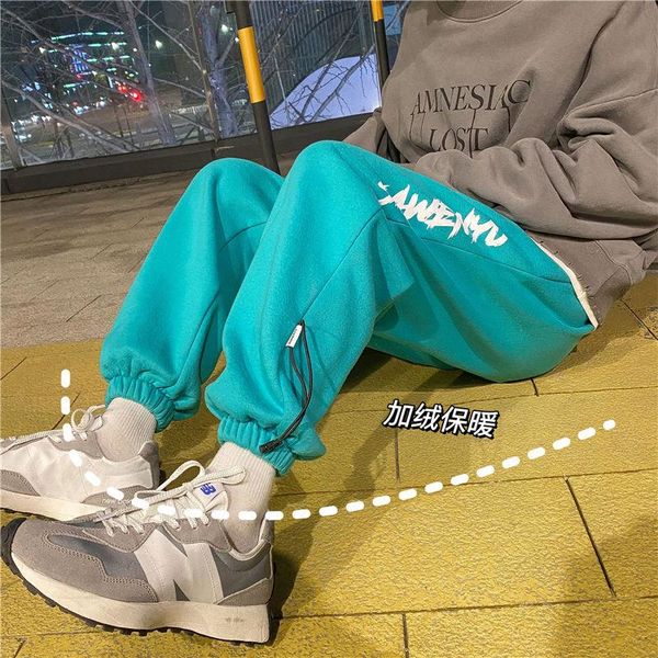 2021 spring and autumn new youth popular men's loose warmth thick letter printed sports pants fashion casual lace-up pants, Black
2021 spring and autumn new youth popular men's loose warmth thick letter printed sports pants fashion casual lace-up pants, Black