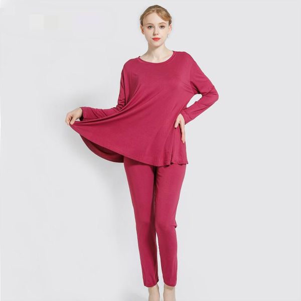 women pajamas set autumn new home suits modal long-sleeved shirt + trousers two piece sets loose sleepwear pijama lingerie, White
women pajamas set autumn new home suits modal long-sleeved shirt + trousers two piece sets loose sleepwear pijama lingerie, White