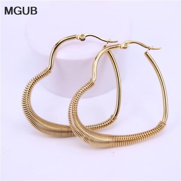30mm-50mm heart-shaped stainless steel gold color hoop earrings female popular accessories wholesale lh533, Golden;silver
30mm-50mm heart-shaped stainless steel gold color hoop earrings female popular accessories wholesale lh533, Golden;silver