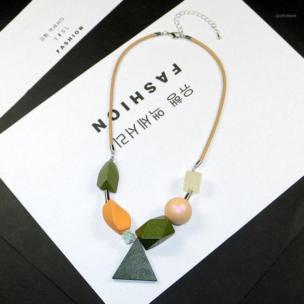 artistic new women necklace geometric wood resin beads pendant necklace fashion jewelry short rope chain trendy accessories1, Silver
artistic new women necklace geometric wood resin beads pendant necklace fashion jewelry short rope chain trendy accessories1, Silver