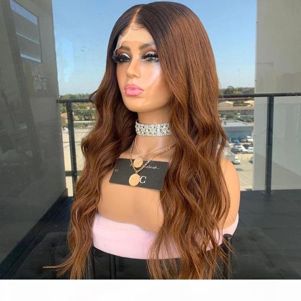wave ombre dark brown silk full lace human hair wigs prepluck malaysia 360 frontal wig headband for women bleached knots, Black;brown 
wave ombre dark brown silk full lace human hair wigs prepluck malaysia 360 frontal wig headband for women bleached knots, Black;brown