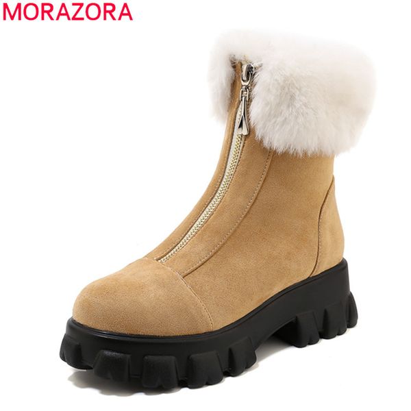 morazora 2020 big size 33-46 winter simple ankle boots comfortable flock leather zip solid color keep warm women boots 1026, Black
morazora 2020 big size 33-46 winter simple ankle boots comfortable flock leather zip solid color keep warm women boots 1026, Black