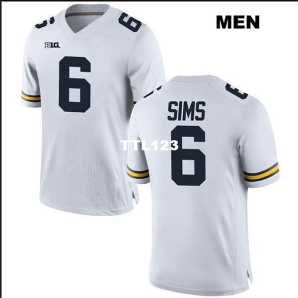 3740 michigan wolverines myles sims #6 real full embroidery college jersey size s-4xl or custom any name or number jersey, Black
3740 michigan wolverines myles sims #6 real full embroidery college jersey size s-4xl or custom any name or number jersey, Black