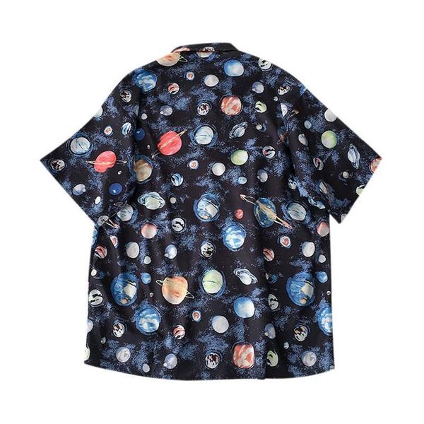 women retro cartoon planet printed shirt summer short-sleeved lapel women blouse 2020 loose casual, White
women retro cartoon planet printed shirt summer short-sleeved lapel women blouse 2020 loose casual, White