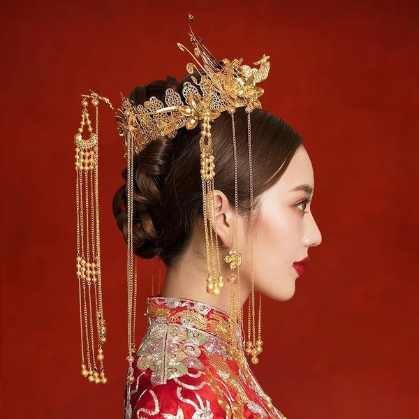 noverbearing hanfu тяжелой промышленности hefu fengguan роскошь феникс корону кисточкой xiuhe головной убор невесты, Silver
noverbearing hanfu тяжелой промышленности hefu fengguan роскошь феникс корону кисточкой xiuhe головной убор невесты, Silver