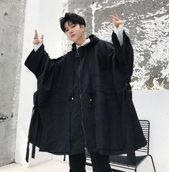 men's trench coats autumn and winter personality oversize loose bat sleeve hooded windbreaker fashion plus size cotton jacket tide1, Tan;black
men's trench coats autumn and winter personality oversize loose bat sleeve hooded windbreaker fashion plus size cotton jacket tide1, Tan;black