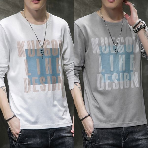ud5yw t-shirt new long-sleeved fashion and spring brand autumn men's korean style loose cotton t2020 men's base shirt gtp7k, Blue
ud5yw t-shirt new long-sleeved fashion and spring brand autumn men's korean style loose cotton t2020 men's base shirt gtp7k, Blue