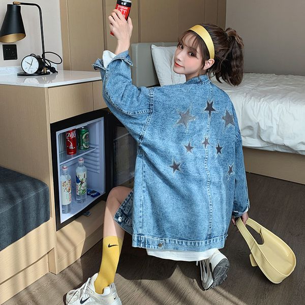 denim jacket women's loose 20 spring and autumn new net red blogger versatile fashion denim clothes, Black;brown
denim jacket women's loose 20 spring and autumn new net red blogger versatile fashion denim clothes, Black;brown