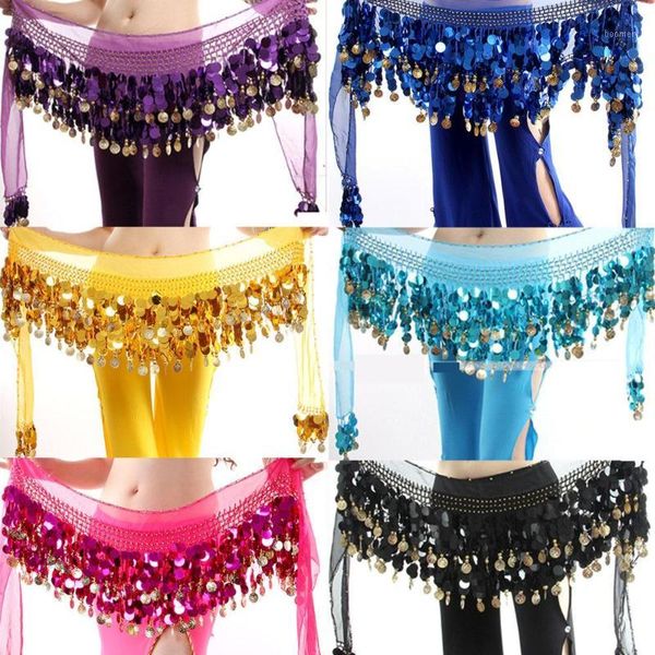 women belly dancer costume hip scarf wrap sequins belt 58 coin chiffon skirt1, Black;red
women belly dancer costume hip scarf wrap sequins belt 58 coin chiffon skirt1, Black;red