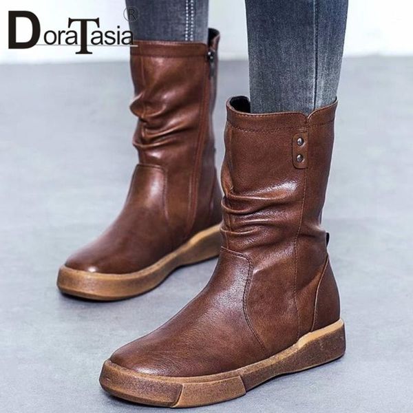 doratasia female consise round toe platform zipper mid calf boots comfy boots women fashion designer new shoes woman, Black
doratasia female consise round toe platform zipper mid calf boots comfy boots women fashion designer new shoes woman, Black